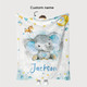 Personalized Digital Printing Flannel Fleece Blanket, Elephant Element