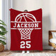 Personalized Basketball Custom Name and Number Blanket