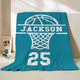Personalized Basketball Custom Name and Number Blanket