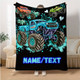 Personalized Cool Truck Flannel Blanket