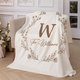 Custom Family Name Blanket, Last Name Initials Blanket