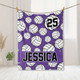 Custom Volleyball Throw Blanket with Name and Number