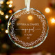 Personalized Engaged Ornament ,Wedding Keepsake Ornament
