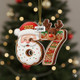 Six Seven Christmas Acrylic Ornament, Teen Slang Ornament