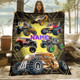 Custom Name Cozy Blanket: Featuring Cool Cross Country Vehicles