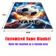 Custom Name Soccer Blanket a?? Soft Flannel Throw with Vibrant Digital Printing