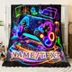 Customizable Gaming Controller Flannel Blanket, Contemporary Style