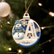 Personalized Snowman Christmas Ornament, Wooden custom name tags