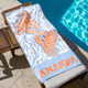 Personalized Crab Beach Towel, Seahorse/Fish/Dolphin Name Towel for Child