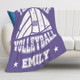 Custom Volleyball Player Blanket, Personalized Team Name & Number Fleece Throw,