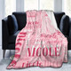 Custom Name Throw Blanket - Personalized Girls and Boys Blanket