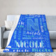Custom Name Throw Blanket - Personalized Girls and Boys Blanket