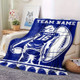 Customizable Football Blanket - Personalized Name and Team Design