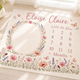 Personalized Floral Milestone Blanket, Custom Baby Girl Milestone Blanket