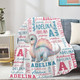 Creative Personalized Text Customization Fleece Gift Blanket