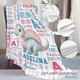 Creative Personalized Text Customization Fleece Gift Blanket