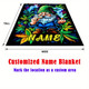 Custom Name Blanket - Whimsical Gnome & Maple Leaves Design