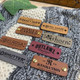 Customized 2 x 0.75 in Faux Leather Product Tags