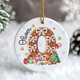 Personalized Gingerbread Alphabet Ornament:
