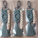Custom Macrame Name Keychain, Personalized Boho Bag Charm