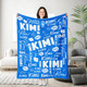 Customized Name Throw Blanket, Personalized Soft Flannel Fleece