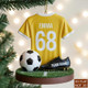 Personalized Soccer Sport Christmas Tree Ornament for Kids