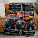 Customizable Monster Truck Flannel Blanket