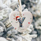 Personalized Christmas Initial Name Heart-Shaped Ornament
