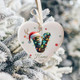 Personalized Christmas Initial Name Heart-Shaped Ornament