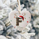 Personalized Christmas Initial Name Heart-Shaped Ornament