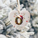 Personalized Christmas Initial Name Heart-Shaped Ornament