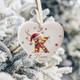 Personalized Christmas Initial Name Heart-Shaped Ornament