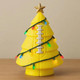 Football-Shaped Christmas Tree Resin Ornament with Football Field Goal Design