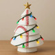 Football-Shaped Christmas Tree Resin Ornament with Football Field Goal Design