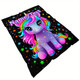 Custom Name, Cartoon Cute Unicorn, Women Like HD Print Blanket