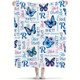Personalized Blue Butterfly Design Soft Flannel Blanket