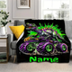 Personalized Monster Truck Flannel Blanket