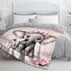 Custom 1pc Custom Name, Cute Elephant Pattern HD Print Blanket