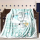 Adorable Smiling Little Elephant Green Full Screen Text Cute Cartoon Creative Name Blanket