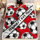 Customizable Football Pattern Throw Blanket