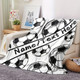Customizable Football Pattern Throw Blanket