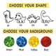 3D Layered Dino Ornaments for Kids