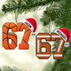 Custom Funny Six Seven 67 Sports Christmas Ornament