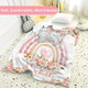 Custom Name Floral Pink Elephant Blanket
