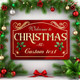 Customizable Christmas metal decorative sign, vintage country style Christmas decoration