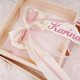 Customizable Pink Bow Hair Clip for - Personalized Name Embroidery