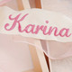 Customizable Pink Bow Hair Clip for - Personalized Name Embroidery