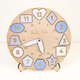 Personalized Wooden Name Clock with Shape Chrin Gift Puzzle Toys