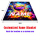 Custom Name Cool Spray Paint Volleyball Blanket, Lightweight Flannel, Soft and Warm