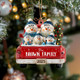 Personalized Snowman Family Ornament, Custom Family Of 3 4 5 6 Christmas Ornament